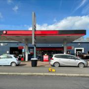 Texaco petrol station in Llanidloes.