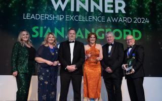 Sian Langford (centre right) received the Award at their prestigious Presidents Dinner