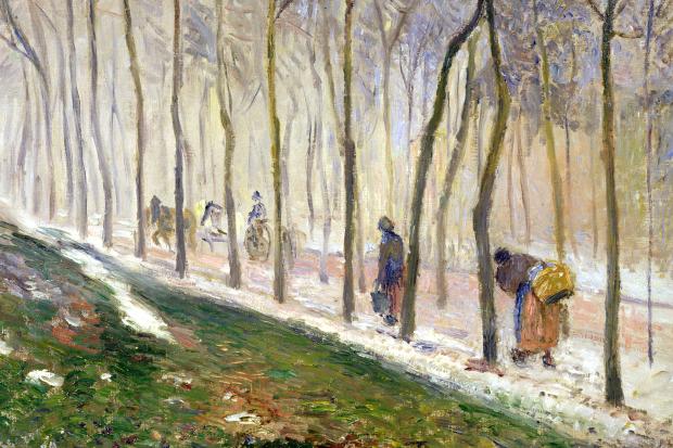 PIC 2: "La Route, Effet du Neige" 1979 oil by Camille Pissarro.