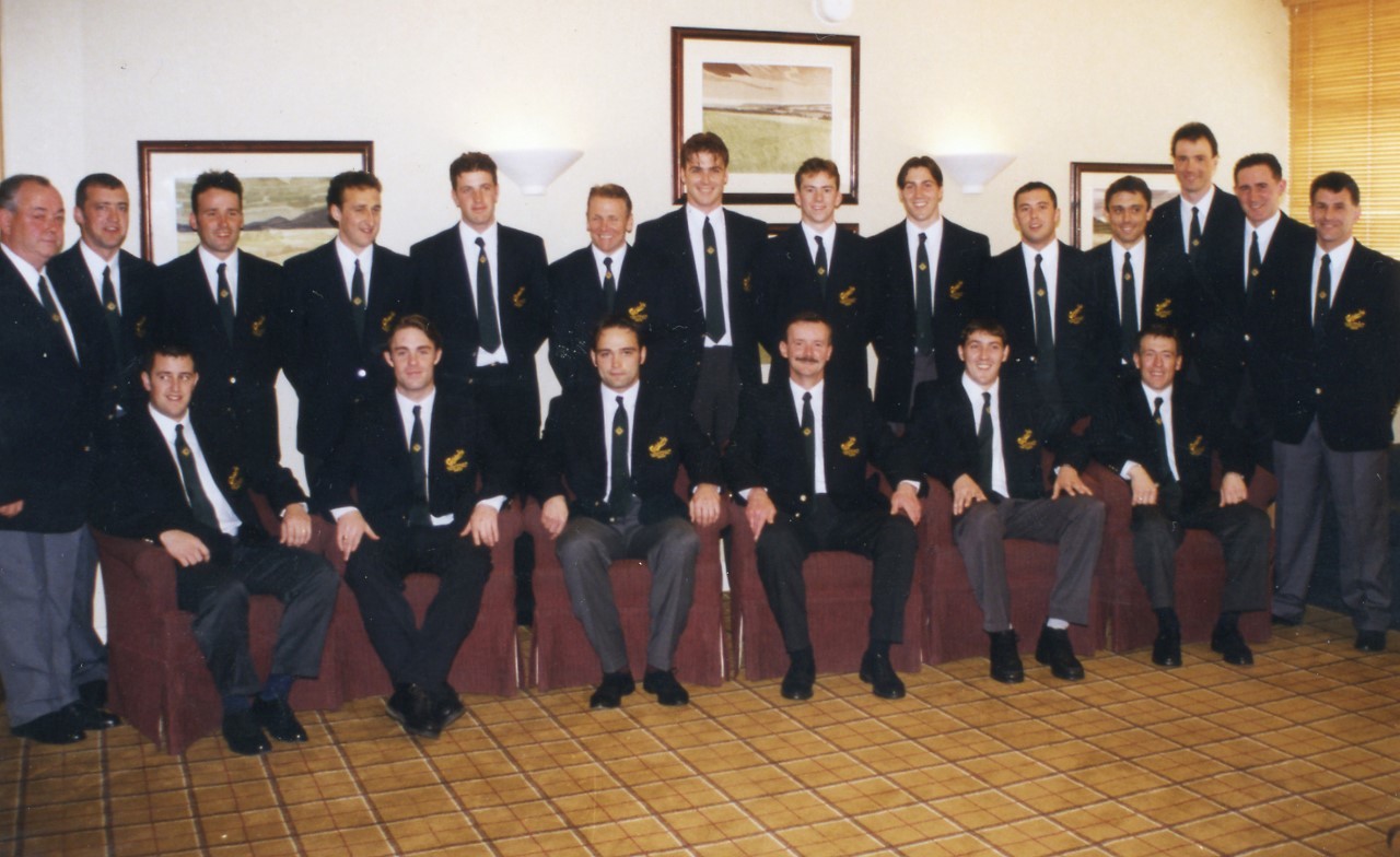 The victorious 1996 Welsh Cup winning Llansantffraid squad