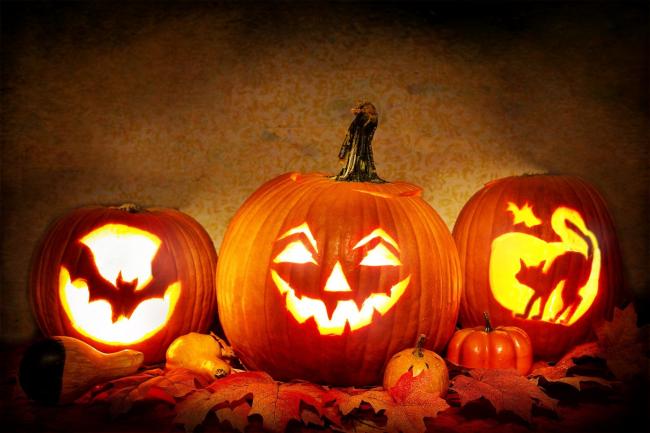 Stock image of Halloween pumpkins 