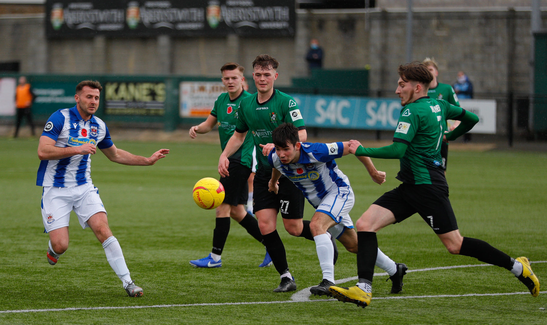 Action from Aberystwyth Towns clash with Penybont. Picture by Colin Ewart.