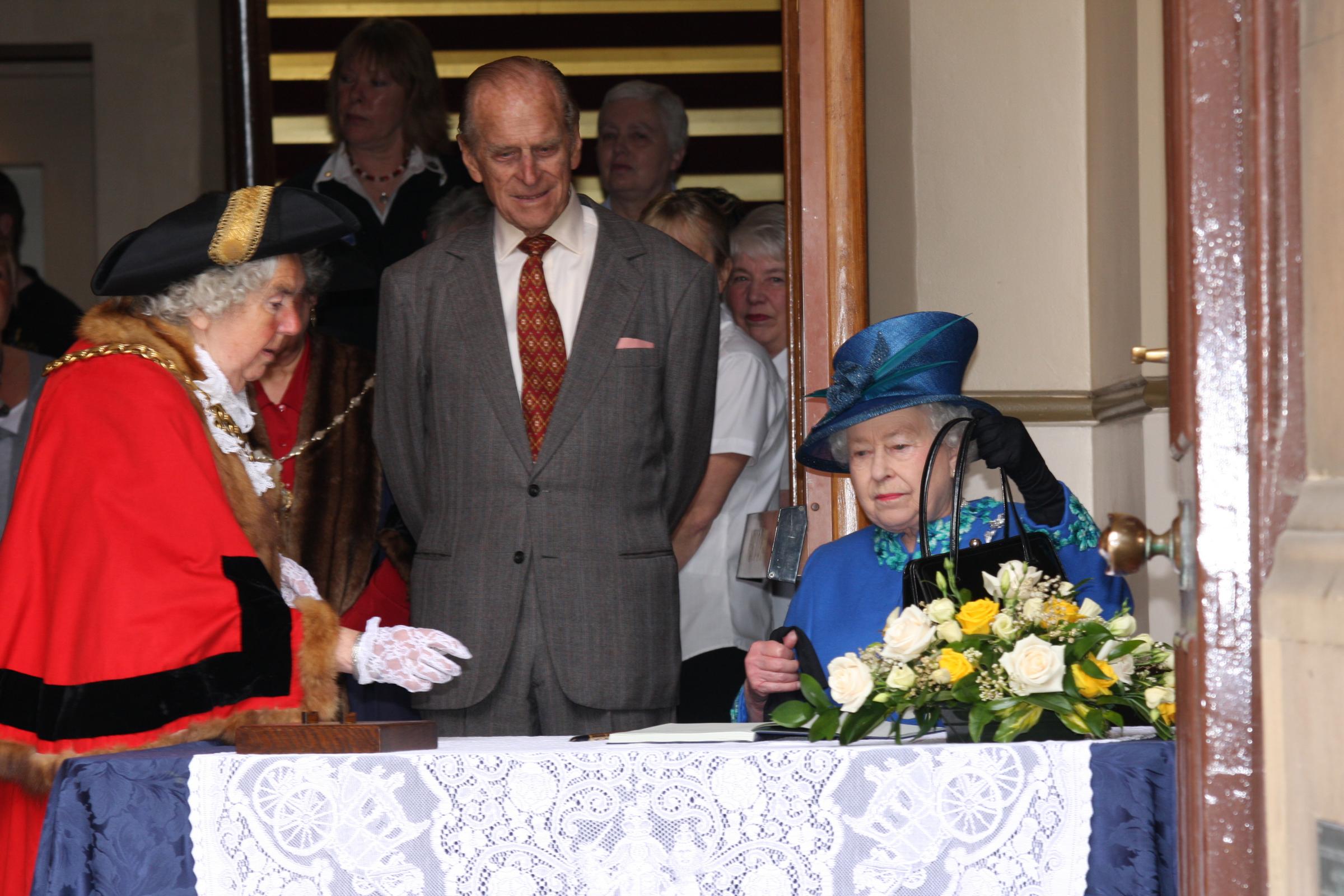 Prince phillip and queen elizabeth visit to welshpool 2010