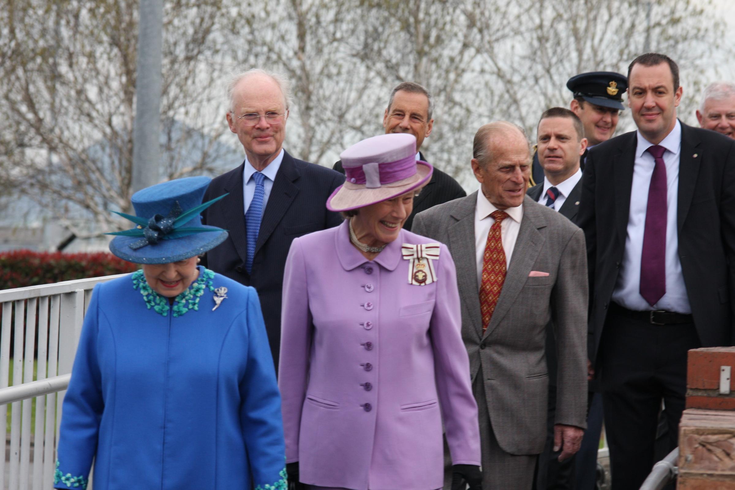 Prince phillip and queen elizabeth visit to welshpool 2010