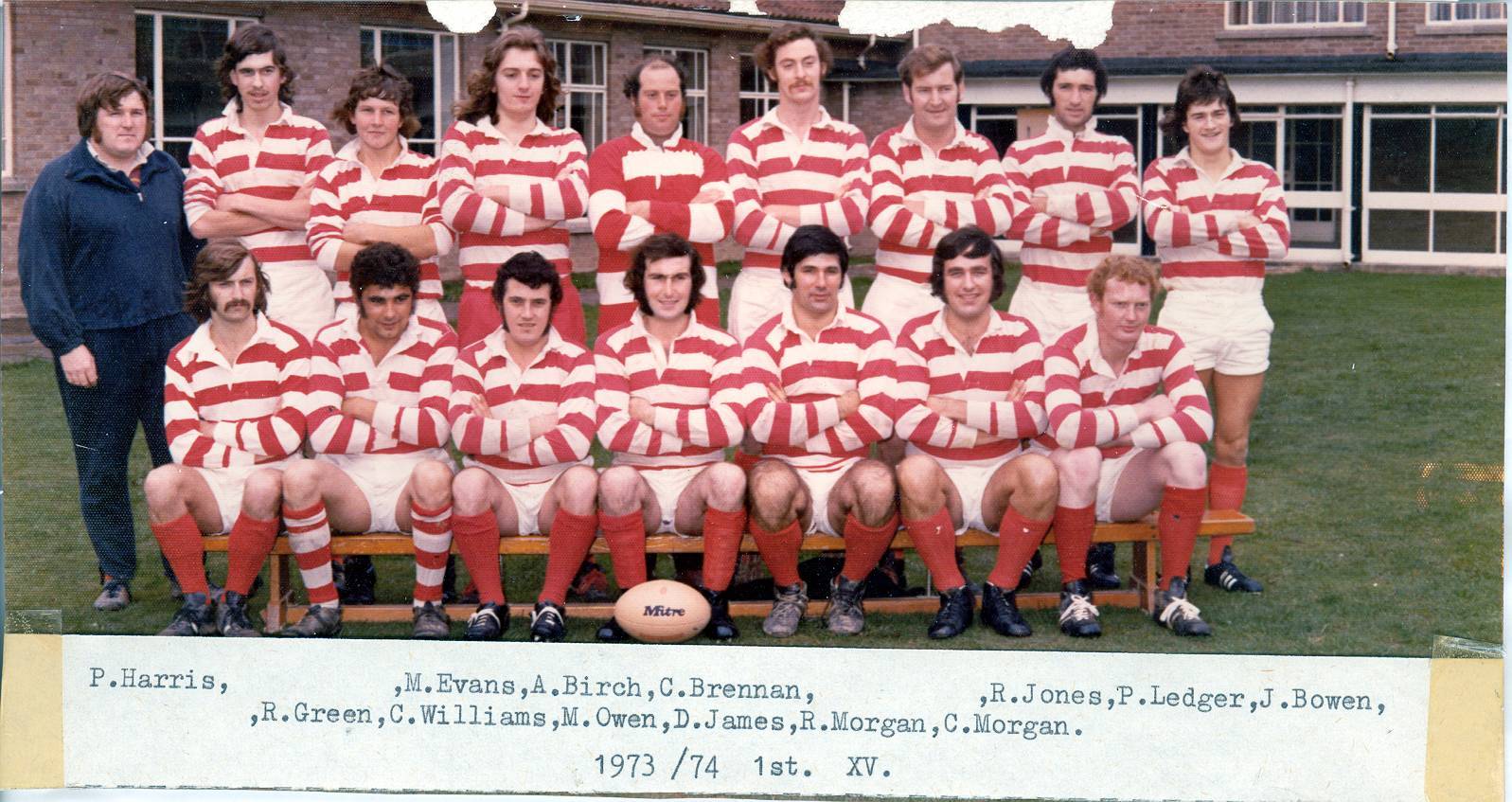 Newtown RFC line-up in 1972.