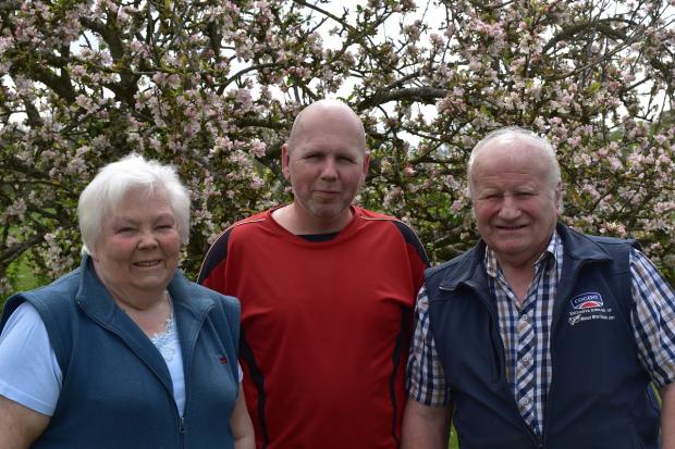 County Times: Dairy-farming family (L-R) Susan, son Andrew, and Bryan Jones. Picture: FUW