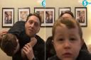 Arthur Jones, 2, is seen causing havoc in the middle of a live interview with BBC 5 Live