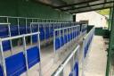 The new rail seating at Machynlleth Football Club.