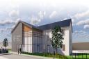 An artists impression of the new medical centre in Llanfair Caereinion