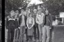 Students from Caldew School, Dalston, with students from Germany who were staying in the area in 1980