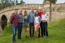 Countryfile presenter Matt Baker (far left) visits the Montgomery Canal in Sunday night's episode.