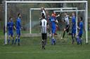 Action from Waterloo Rovers' clash with Barmouth United. Picture by Ian Francis.