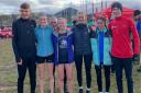 Some of the Powys athletes who took part in the Welsh Schools Cross Country Championships in Brecon. Picture: Maldwyn Harriers.