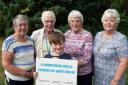 Pictured, from left, are members of the Llandrindod friends group Pat Harrison, Cath Carroll, Ilma Marpole and Julia Evans, with young helper Gus Nataro