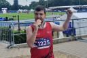 Josh Longbottom of Brecon with his medal.