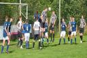 Action from Forden United's cup win over Llanfair United Reserves.