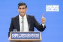 Prime Minister Rishi Sunak delivers his keynote speech at the Conservative Party annual conference (Danny Lawson/PA)