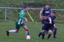 Action from Radnor Valley's clash at Rhos Aelwyd.
