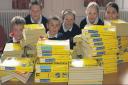 Year 6 recycling group at Welshpool’s Ysgol Maesydre Junior School helped to collect 310 Yellow Pages directories for recycling in 2008.