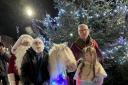 Llanfyllin Mayor Cllr Peter Lewis at the town's Christmas market.