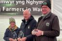 Royal Welsh Agricultural Society 2023 President of the events, Mr John Homfray, presenting trophies to Jo and Robin Ransome