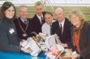 Sue Essex, right, Minister for the Environment, at the opening of the Cae Post recycling centre in Trewern in 2002.