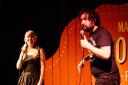 Nick Helm and Rachel Paris at Machynlleth Comedy Festival.