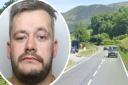 David Pugh, from Llanidloes, was jailed for dangerously driving along the A470 in August 2022.