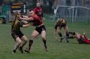 Action from Builth Wells' win over Morriston. Picture by Darren Laurie.