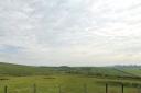The view towards Bryn Du - land wrongly registered as common land near Llanfair Caereinion - from Google Streetview.