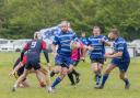 Action from Machynlleth's win over Menai Bridge. Picture by Robert Price.