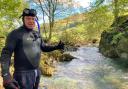 Underwater cameraman Dewi Roberts - otherwise known as the 'River Man'