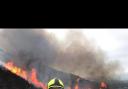 Firefighters extinguished a blaze near Presteigne