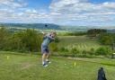 Adam Farmer tees off at Llandrindod Wells Golf Club