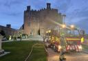 Firefighters from across Montgomeryshire attended the training exercise at Powis Castle on October 4 (Pic: Craig Thomas/via twitter)