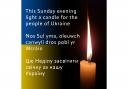 Powys residents are urged to light a candle in the window this evening
