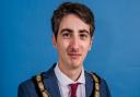 Newtown's youngest mayor Councillor Richard Williams. Picture by Newtown and Llanllwchaiarn Town Council