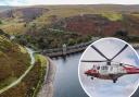 The man was rescued frm the Elan Valley, with helicopters joining the search. Main pic: Jonathan Rudd.