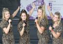 Royal Welsh Show 2022..Singing Competition on the YFC Stage, .pictured are Radnorshire YFC members, Annie Fairclough, Jodie Price, Gemma Price, Georgie Lewis..Picture by Phil Blagg Photography..PB070-2022-163.