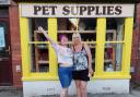 Lauren and Karen outside their shop in Llandrindod Wells