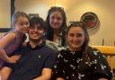 Dylan seen here with his niece Azaylia and sisters Izzy and Olivia. Picture: West Mercia Police