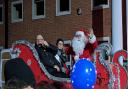 Mayor John Byrne switched on the lights with help from Santa