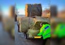 Powys driver sanctioned for carrying unsecure hay load