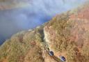 An aerial shot of the Devil's Gulch in the stunning Elan Valley