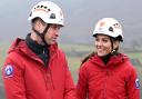 The Prince and Princess of Wales during their visit to Central Beacons Mountain Rescue Team headquarters