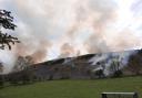 People reported large plumes of smoke coming from Llangors Mountain