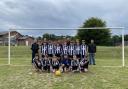 Llanfyllin Town Football Club Under 12s with their new kit.