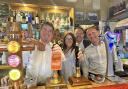 MPs Craig Williams and Fay Jones, MS Russell George and Punch Taverns CEO Clive Chesser in Westwood Park Hotel, Welshpool.