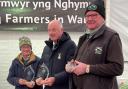 Royal Welsh Agricultural Society 2023 President of the events, Mr John Homfray, presenting trophies to Jo and Robin Ransome