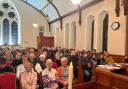 The congregation at Moreia Chapel in Llanfair Caereinion  for the 2024 Plygain.